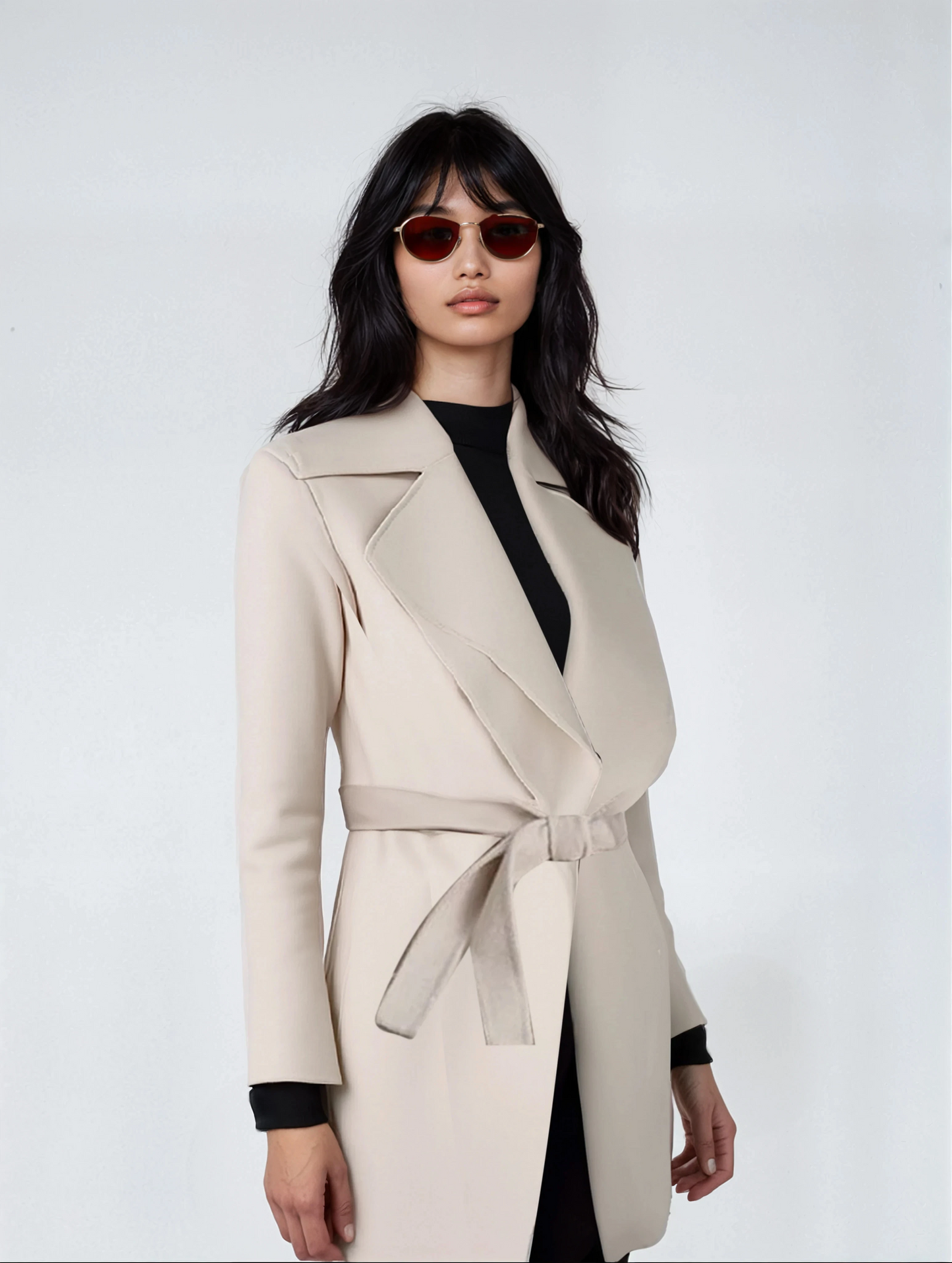 ÉLAN – Belted Wool Statement Coat