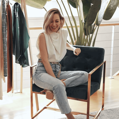 MAËLIS – Draped Elegance Sleeveless Top
