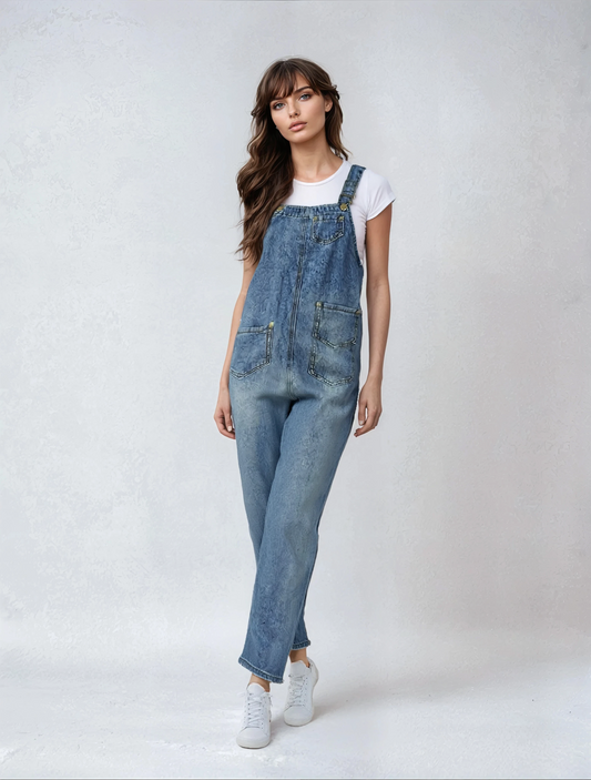 COVINA – Relaxed Fit Denim Overalls
