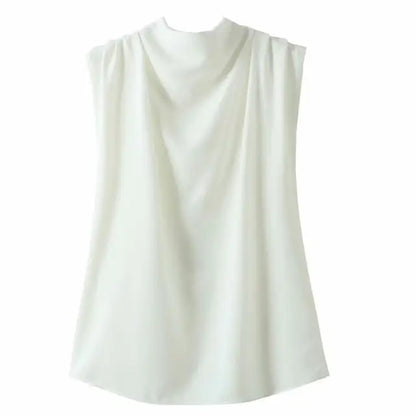 MAËLIS – Draped Elegance Sleeveless Top