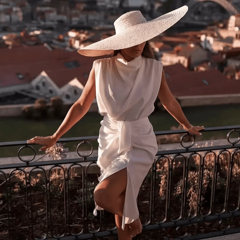 MAËLIS – Draped Elegance Sleeveless Top