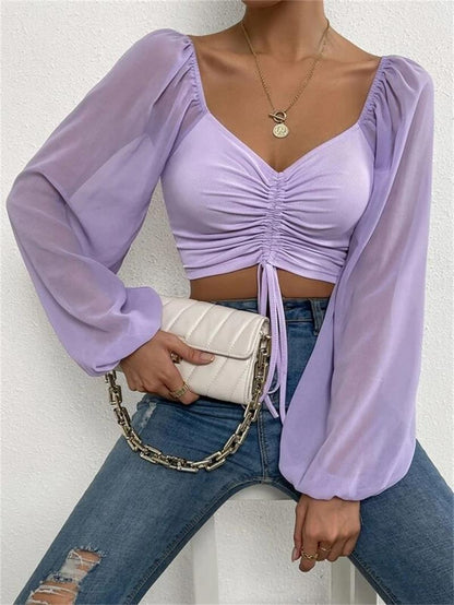 Isabella - Chiffon Lantern Sleeve Blouse