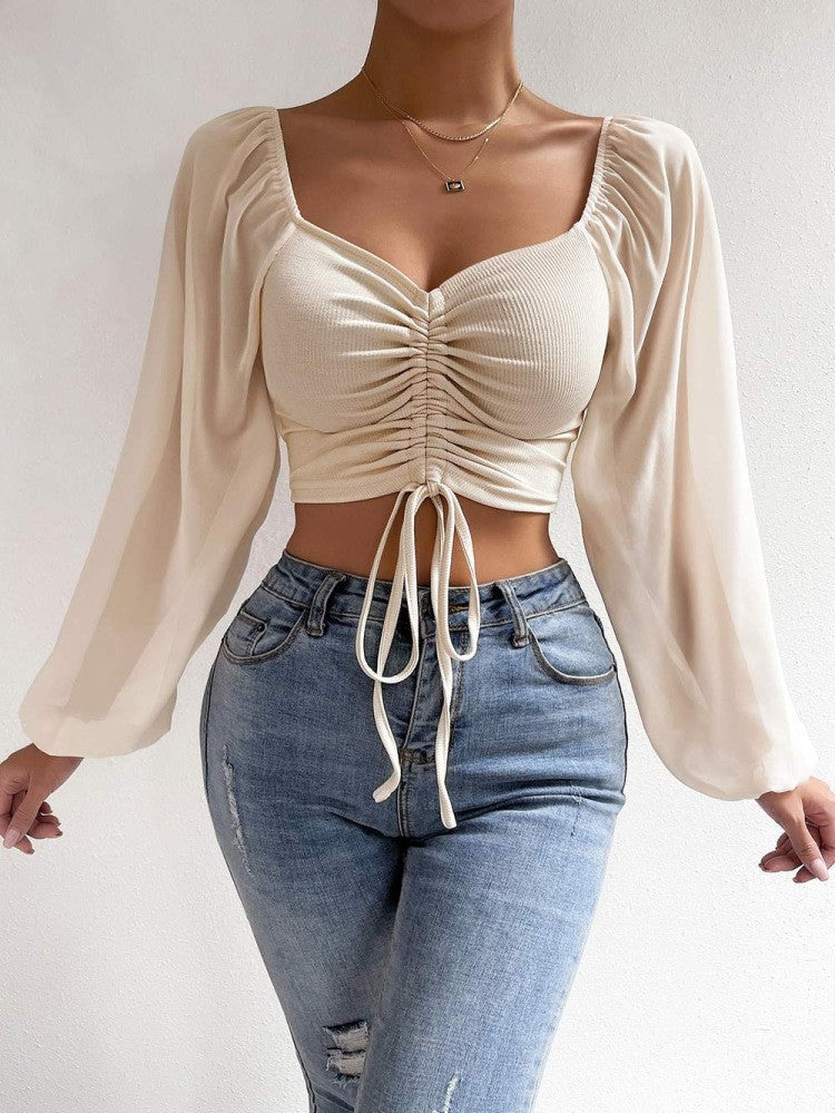 Isabella - Chiffon Lantern Sleeve Blouse