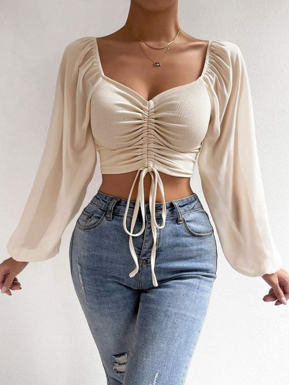 Isabella - Chiffon Lantern Sleeve Blouse
