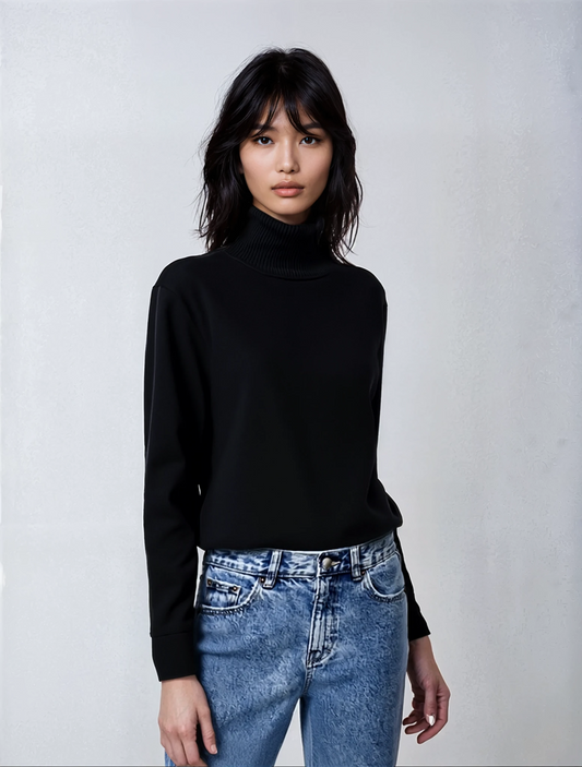 Margaux – Fleece Interior Turtleneck Sweater