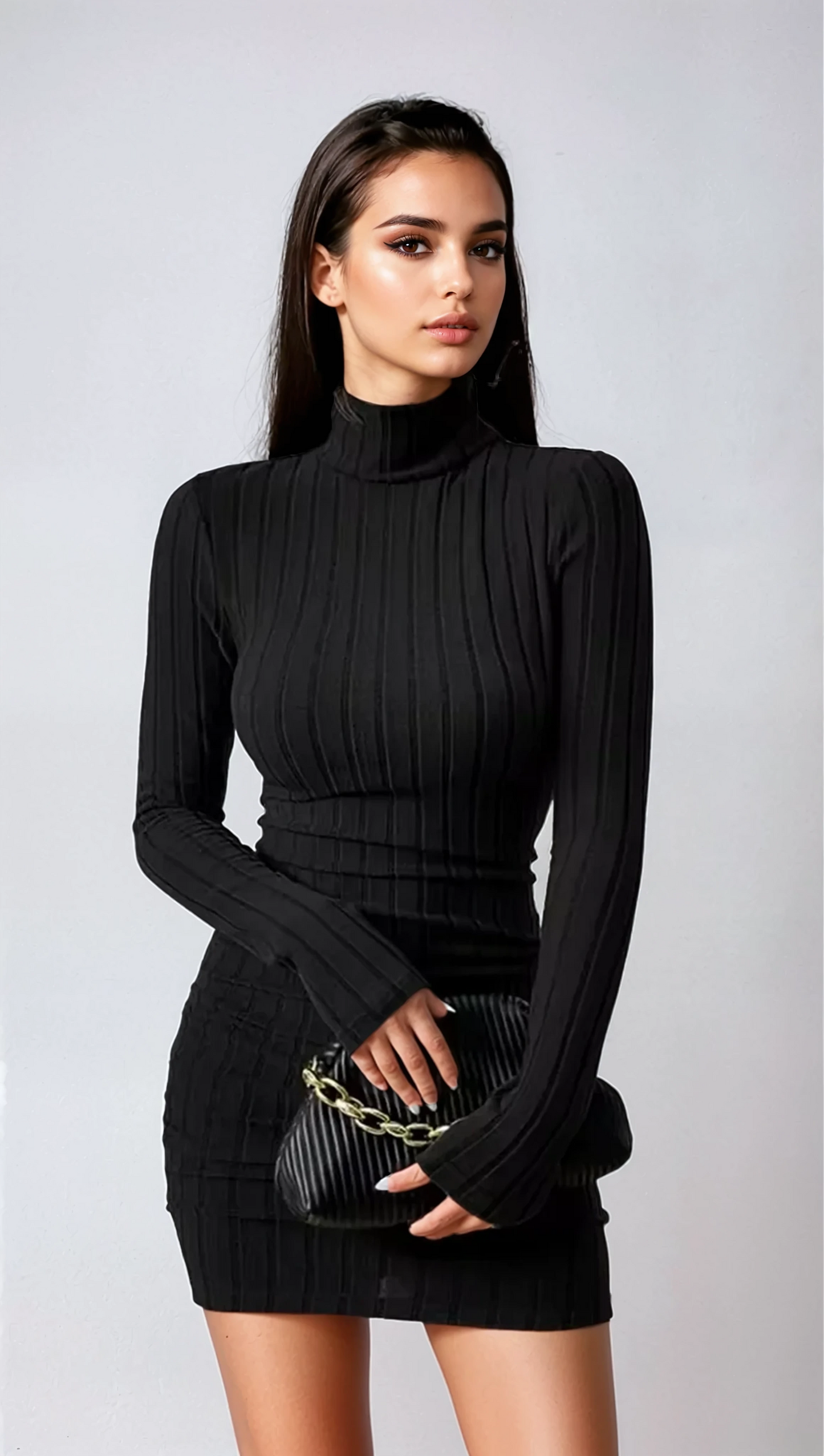 Noémie – Long Sleeve Knit Bodycon Dress