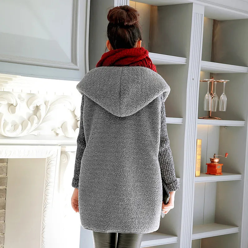 ÉLARA – Wool-Stitched Hooded Cashmere Coat