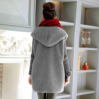 ÉLARA – Wool-Stitched Hooded Cashmere Coat